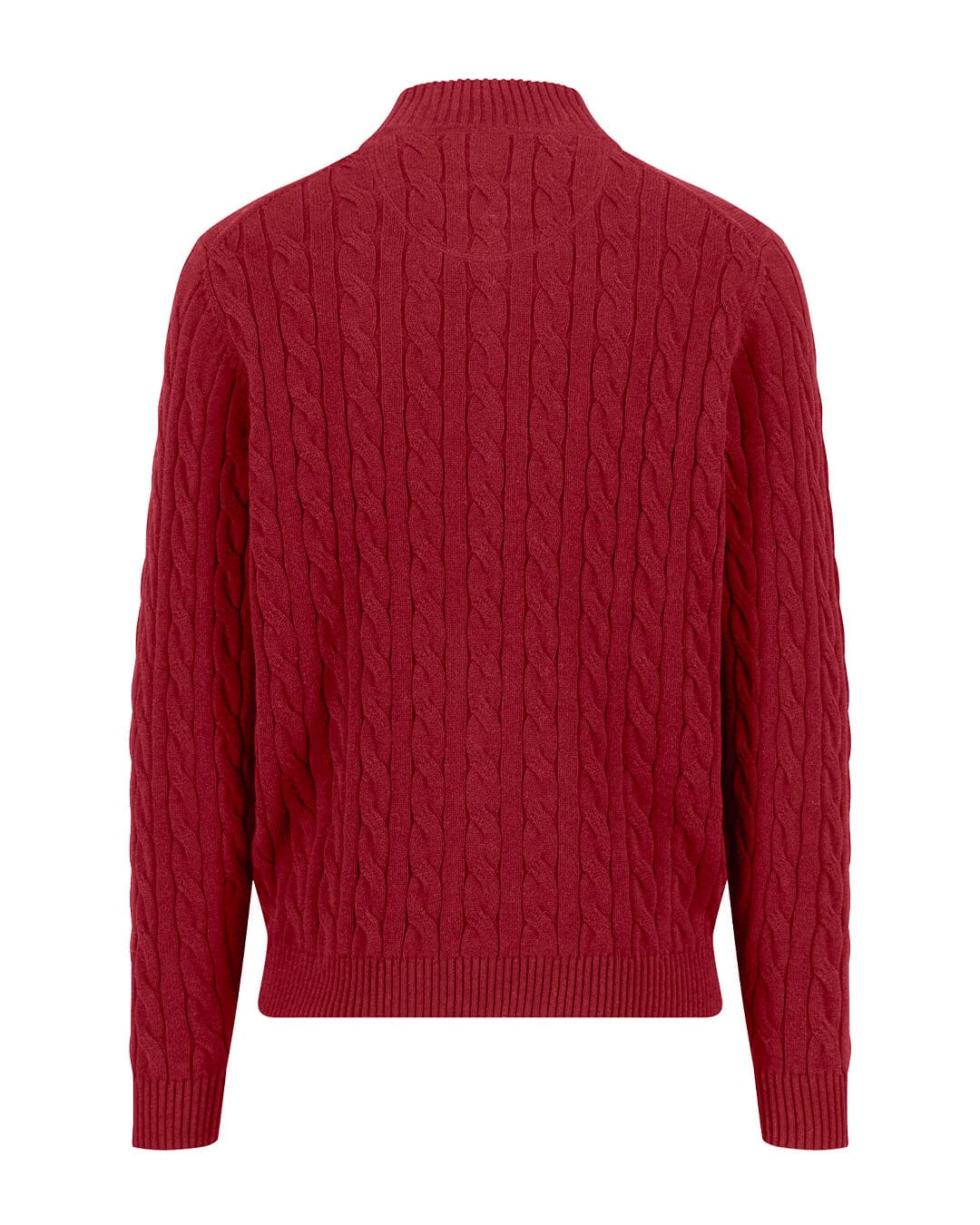 Fynch-Hatton Jumpers ZIP TROYER CABLE SUPERSOFT RED F367