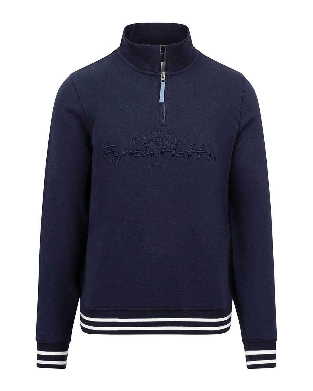 Fynch-Hatton Jumpers Zip Troyer Chunky Navy F685 AW24 New  14091733F685