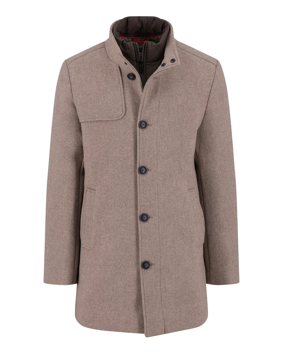 Fynch-Hatton Outerwear Fynch-Hatton Beige Standcollar Rws Insert Coat