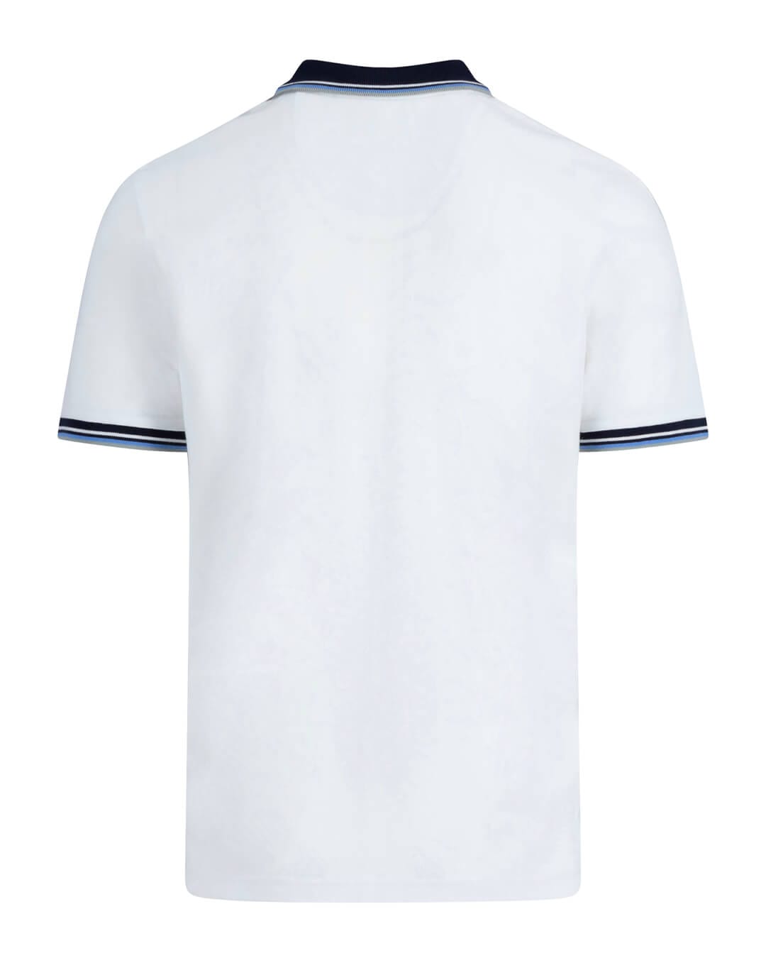Fynch-Hatton Polo Shirts POLO PIQUE TIPPING WHITE F802