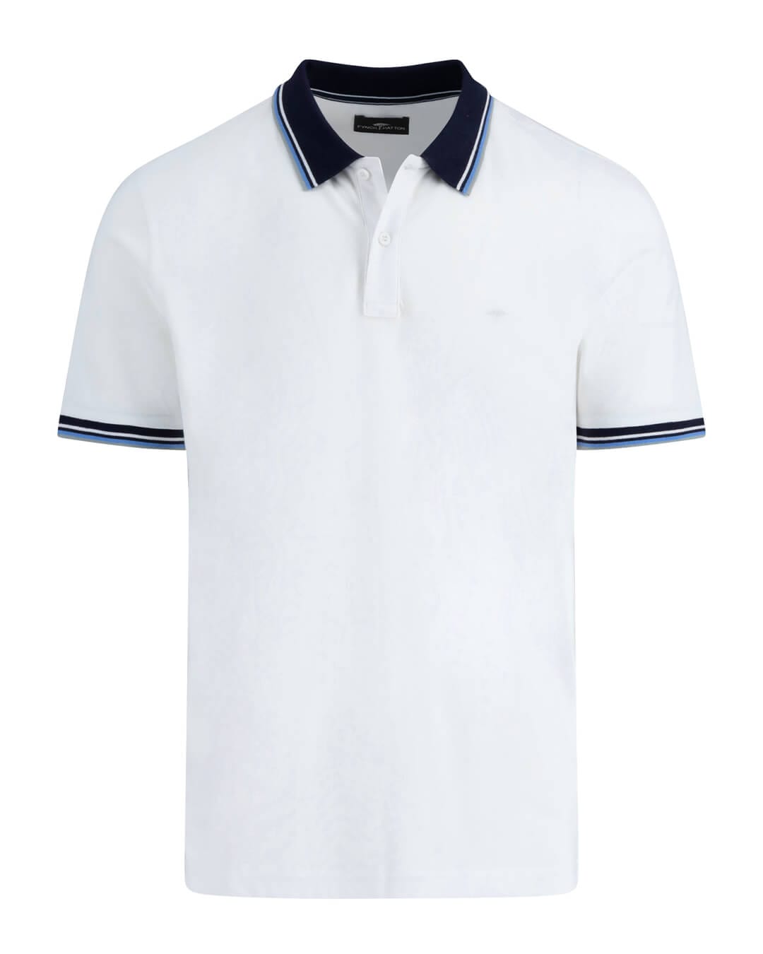 Fynch-Hatton Polo Shirts POLO PIQUE TIPPING WHITE F802