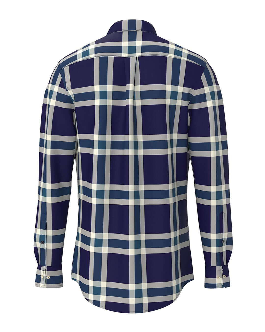 Fynch-Hatton Shirts Big Check Bd Ls Navy F685 AW24 New  14098000F685