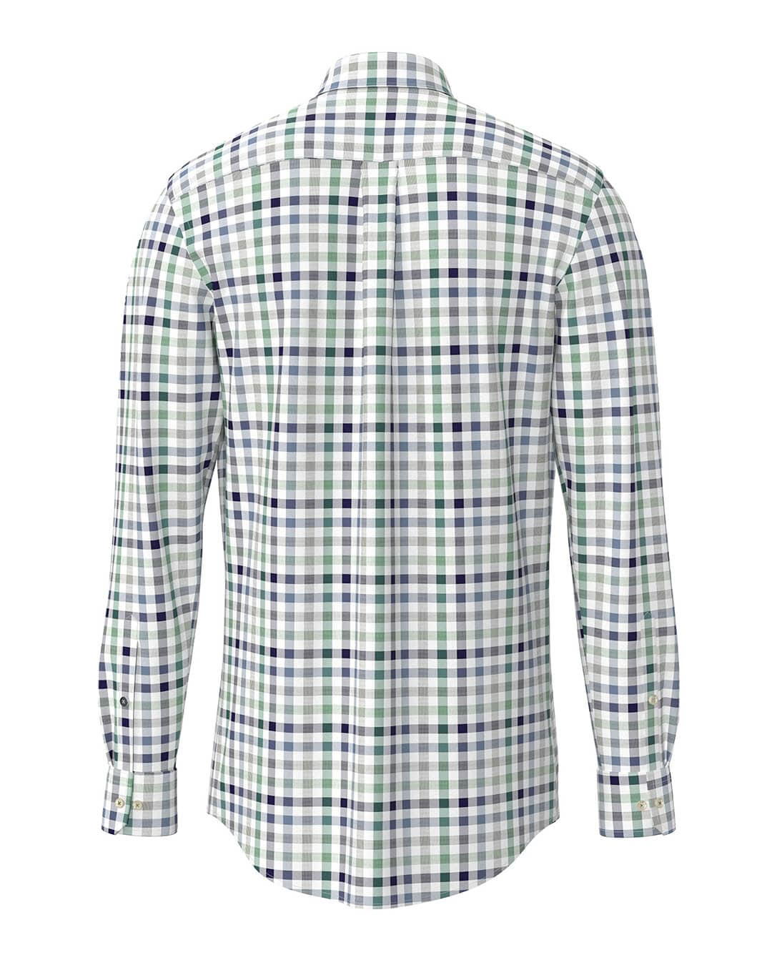 Fynch-Hatton Shirts Classic Combi Check Bd Ls Grass Green F721 AW24 New  14148000F721