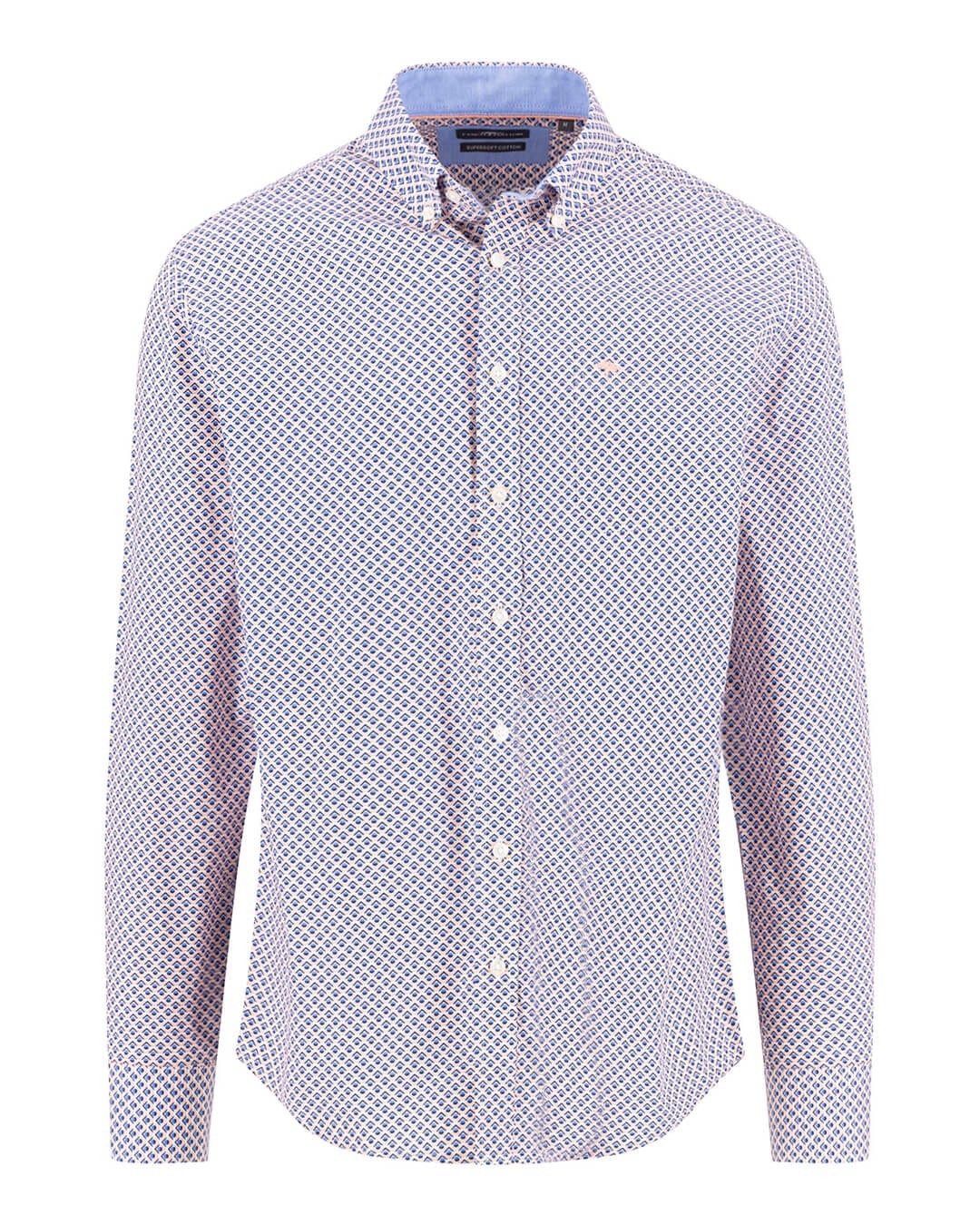 Fynch-Hatton Shirts COMBI PRINT BD LS ORANGE F209