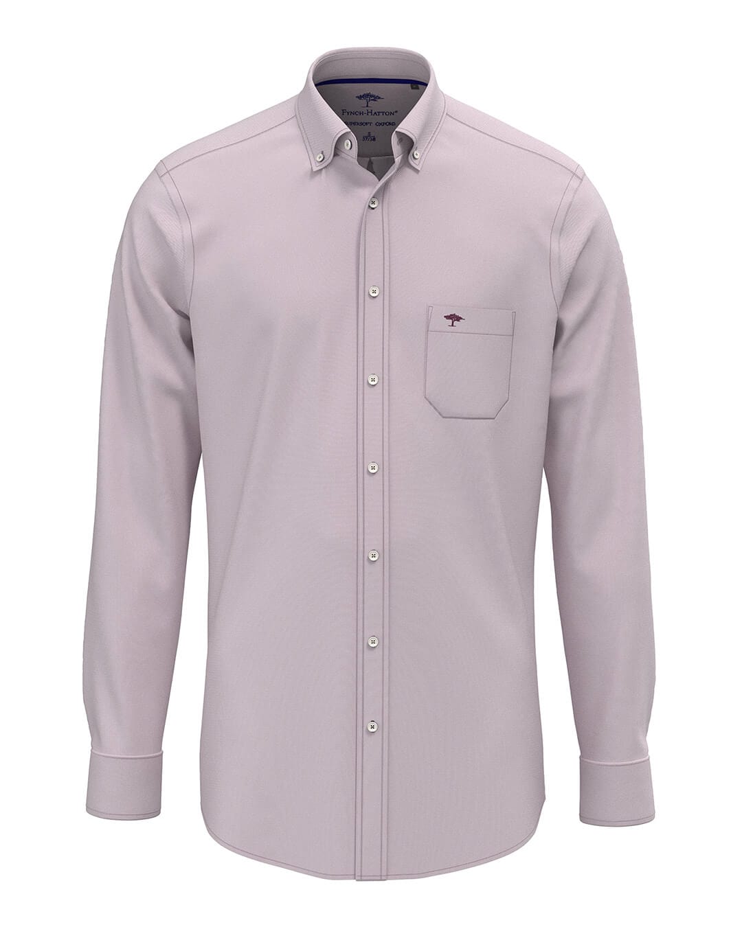 Fynch-Hatton Shirts ESSENTIAL OXFORD SOLID BD LS BURGUNDY F368