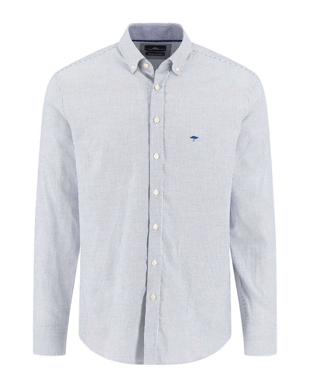 Fynch-Hatton Shirts FINE OXFORD STRIPE BD LS BLUE F638