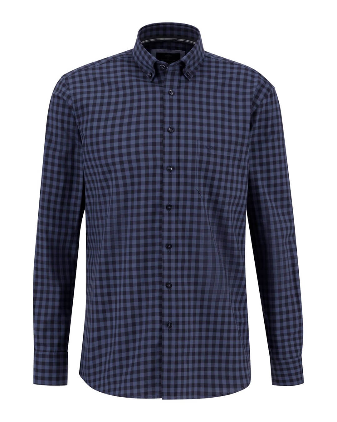 Fynch-Hatton Shirts Fynch-Hatton Navy Seasonal Fond Checked Shirt