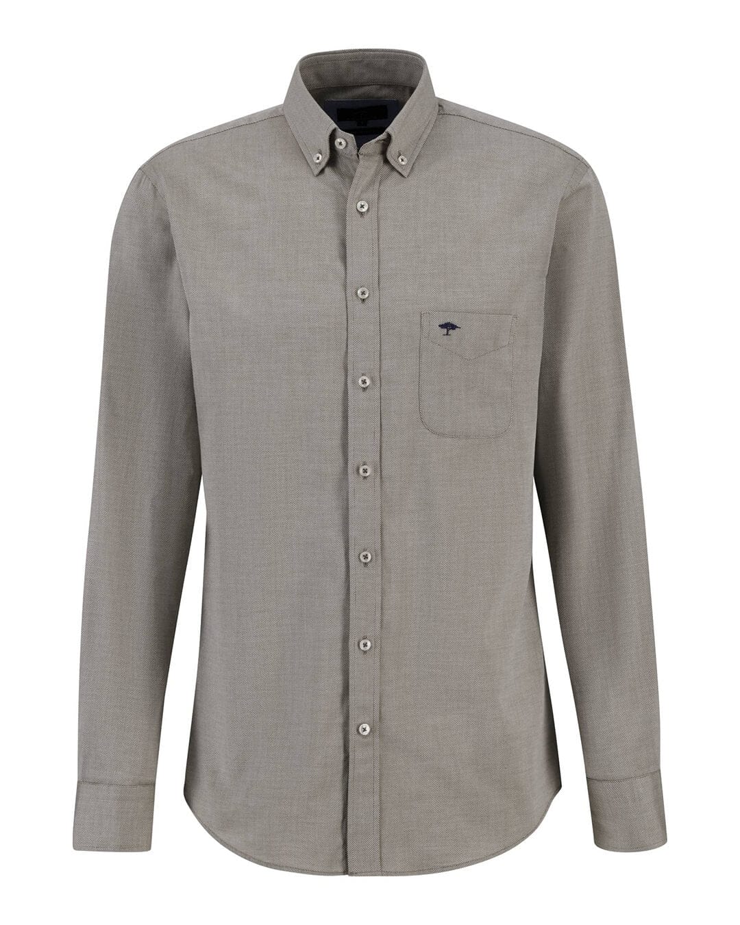 Fynch-Hatton Shirts Fynch-Hatton Seasonal Green Solid Long Sleeved Shirt