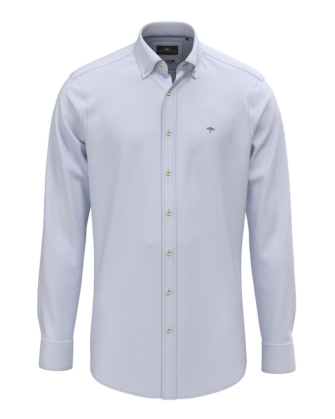 Fynch-Hatton Shirts WASHED OXFORD SOLID KENT LS BLUE F604