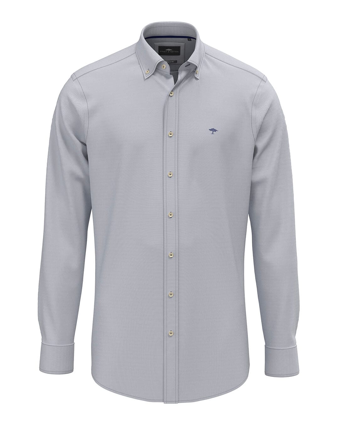 Fynch-Hatton Shirts WASHED OXFORD SOLID KENT LS BLUE F638