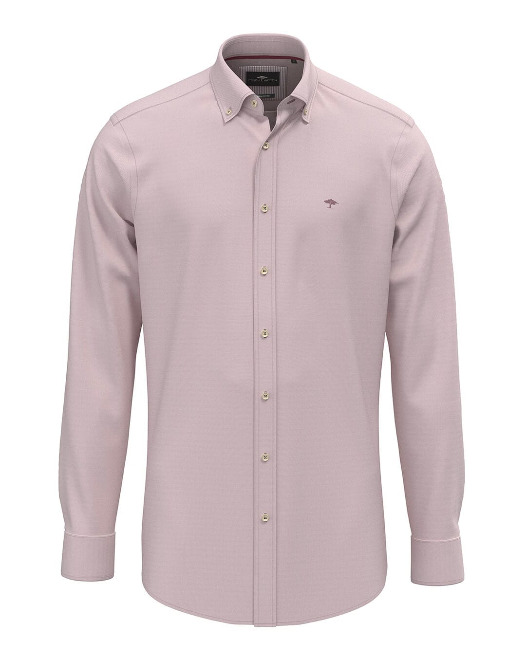 Fynch-Hatton Shirts WASHED OXFORD SOLID KENT LS RASPBERRY F415