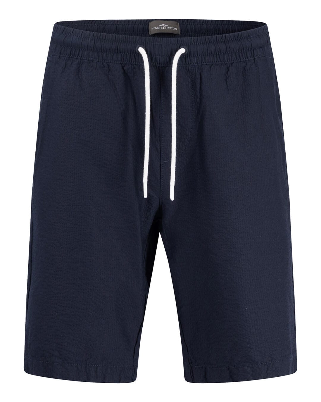 Fynch-Hatton Shorts Fynch-Hatton Seersucker Pull On Navy Shorts