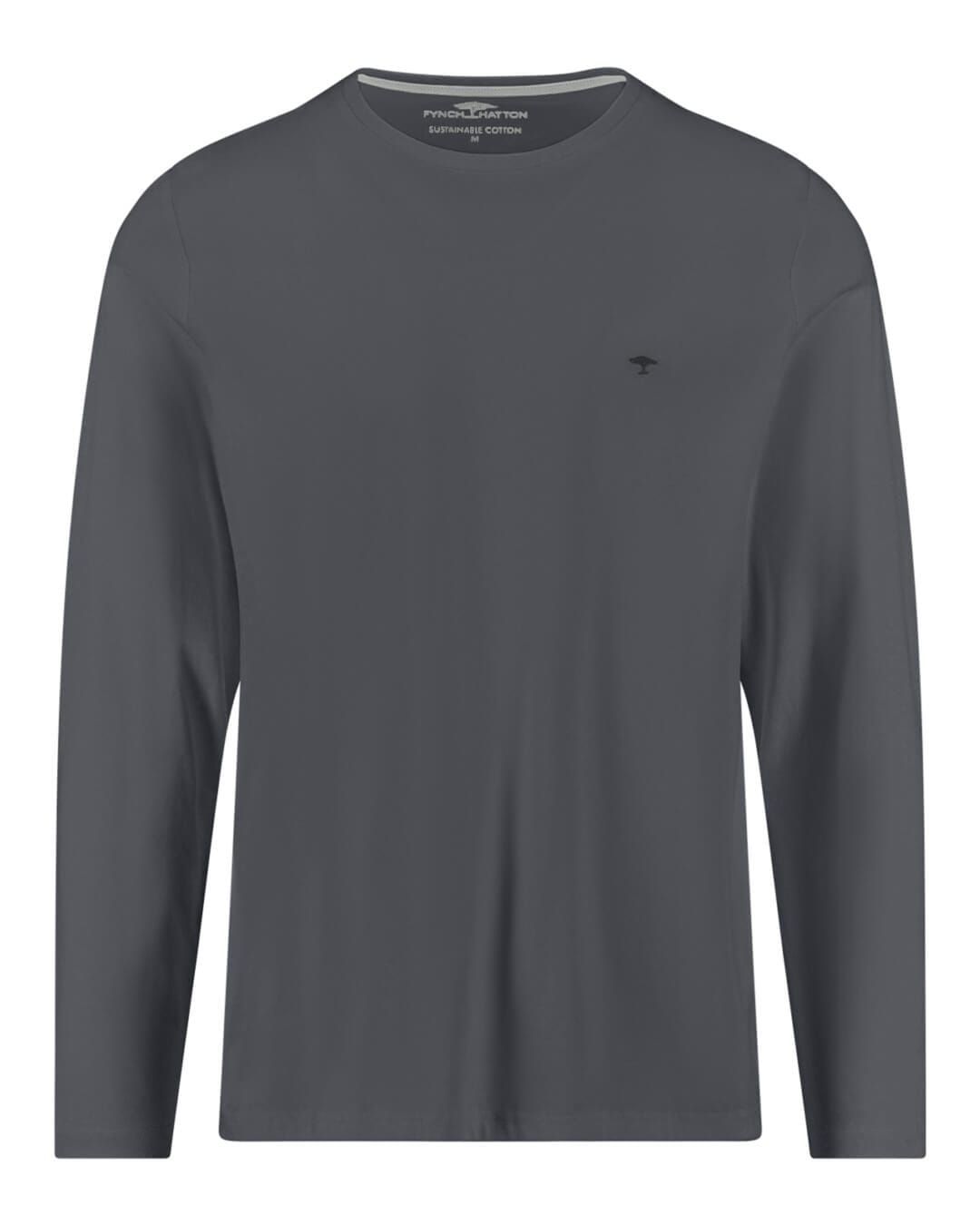 Fynch-Hatton T-Shirts Fynch-Hatton Grey Basic Ls T-Shirt