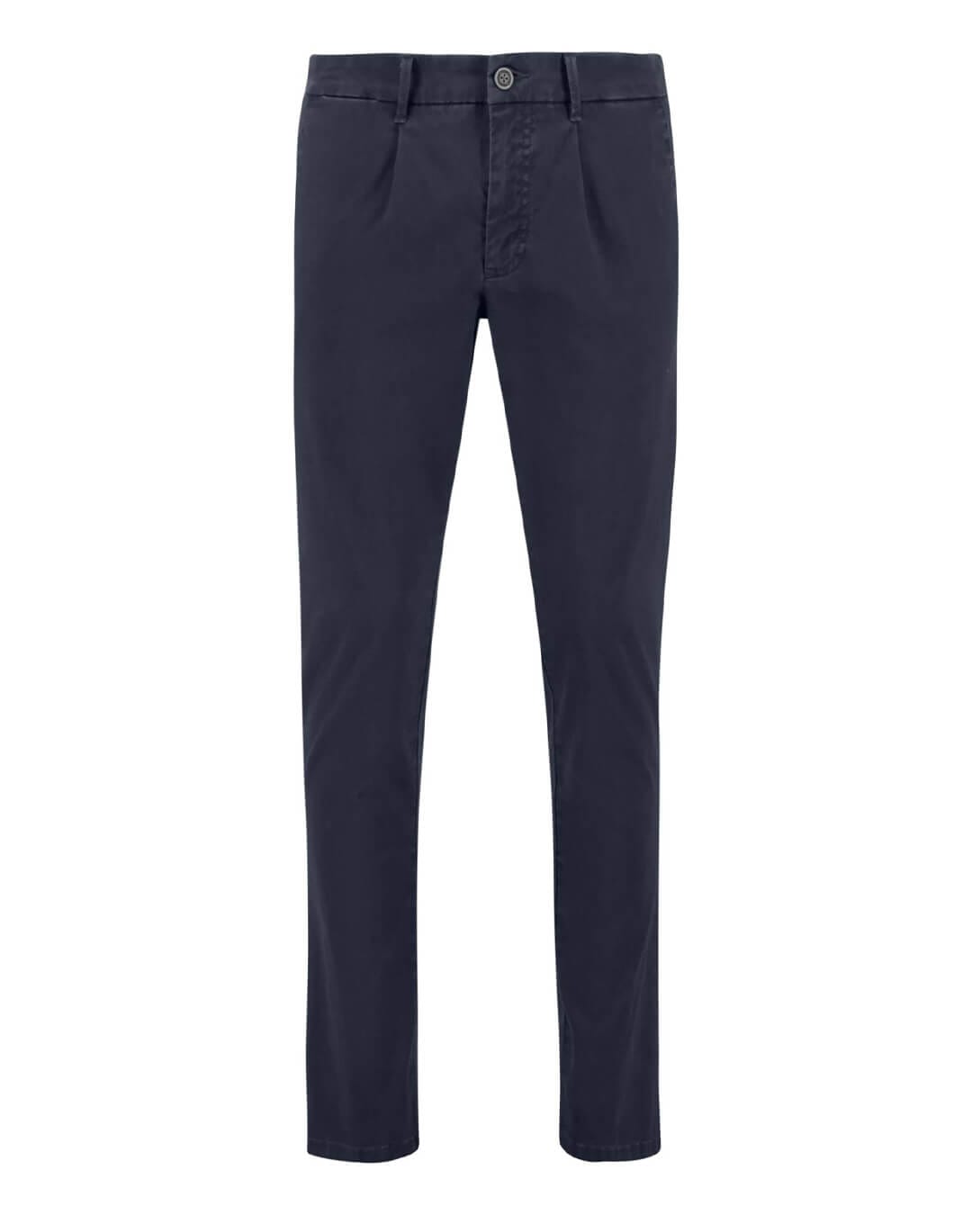 Fynch-Hatton Trousers Fynch-Hatton Navy Printed Structure Chino Trousers