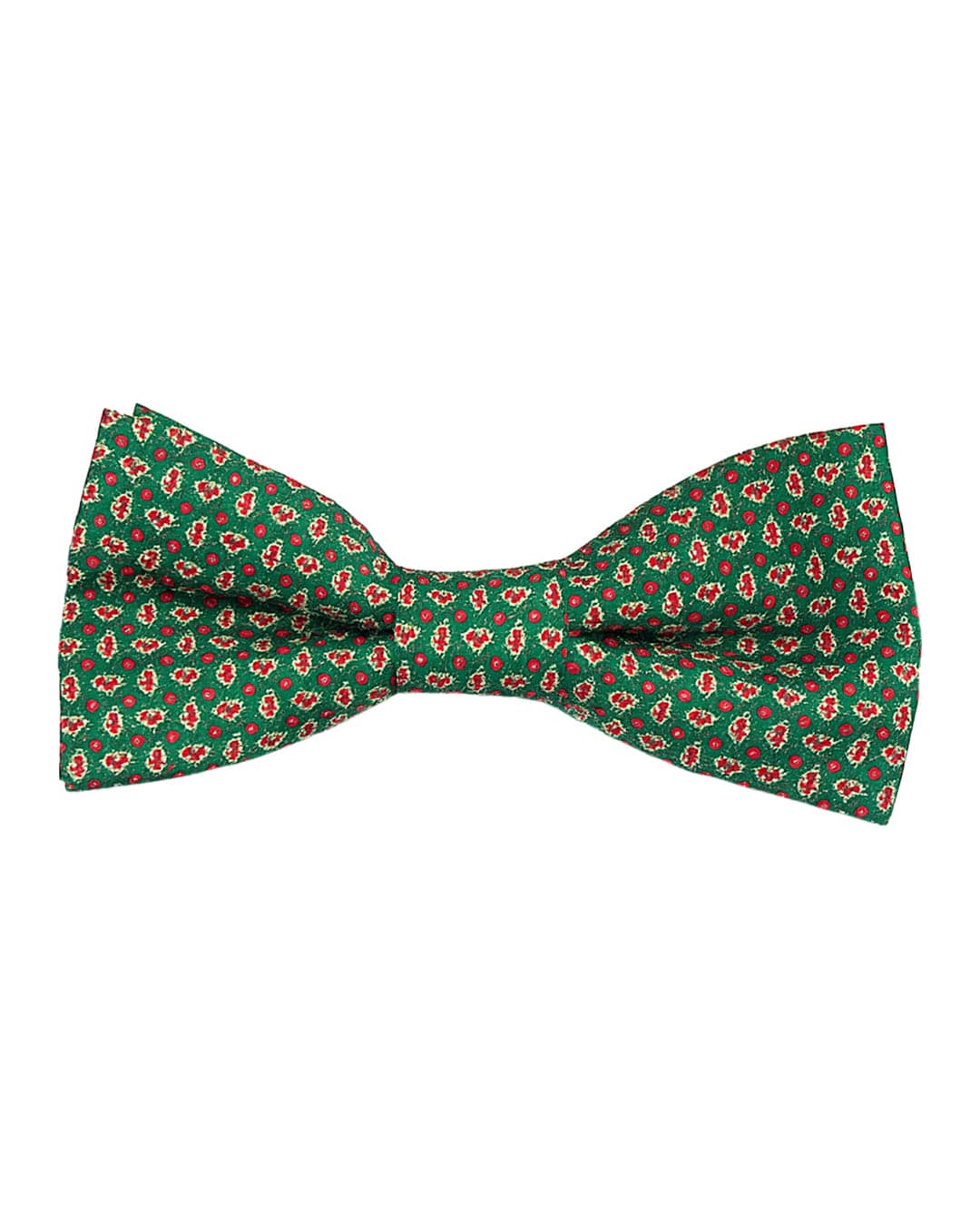 Gagliardi Bow Ties One Size Gagliardi Green Bow Tie Italian Silk Twill Micro Paisley