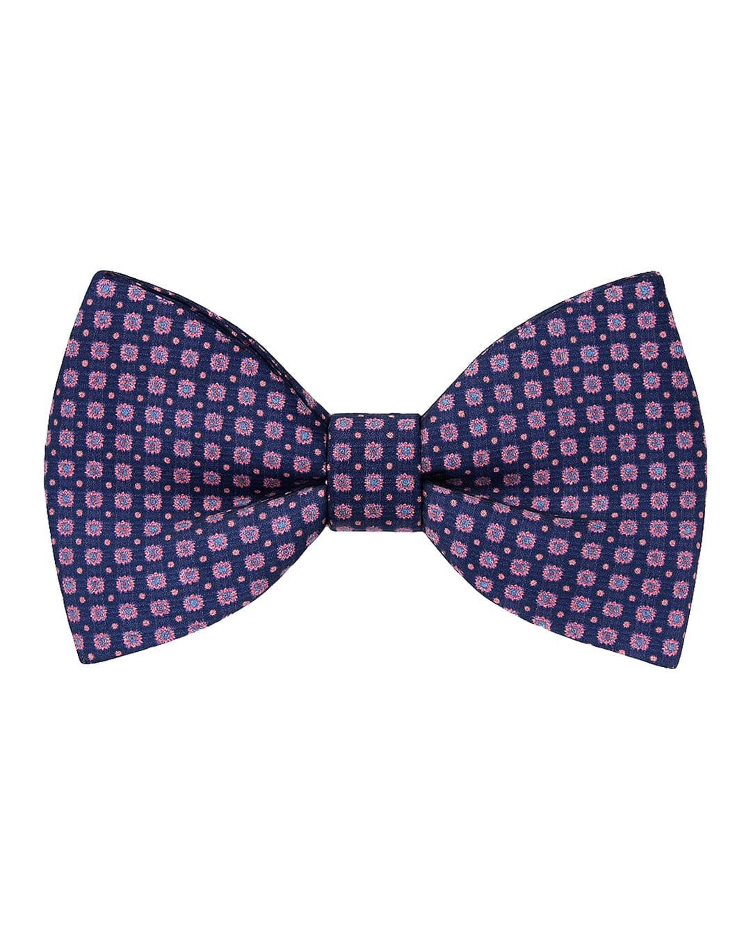 Gagliardi Bow Ties One Size Gagliardi Navy Bow Tie Italian Silk Printed Flower