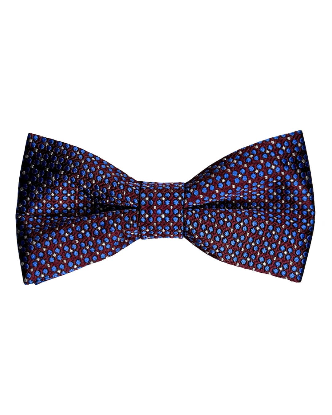 Gagliardi Bowties ONE Gagliardi Burgundy Spotted Italian Silk Bow Tie