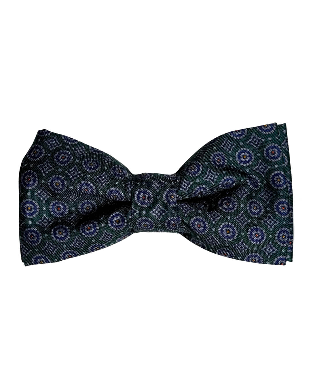 Gagliardi Bowties ONE Gagliardi Green Medallions Italian Silk Bow Tie
