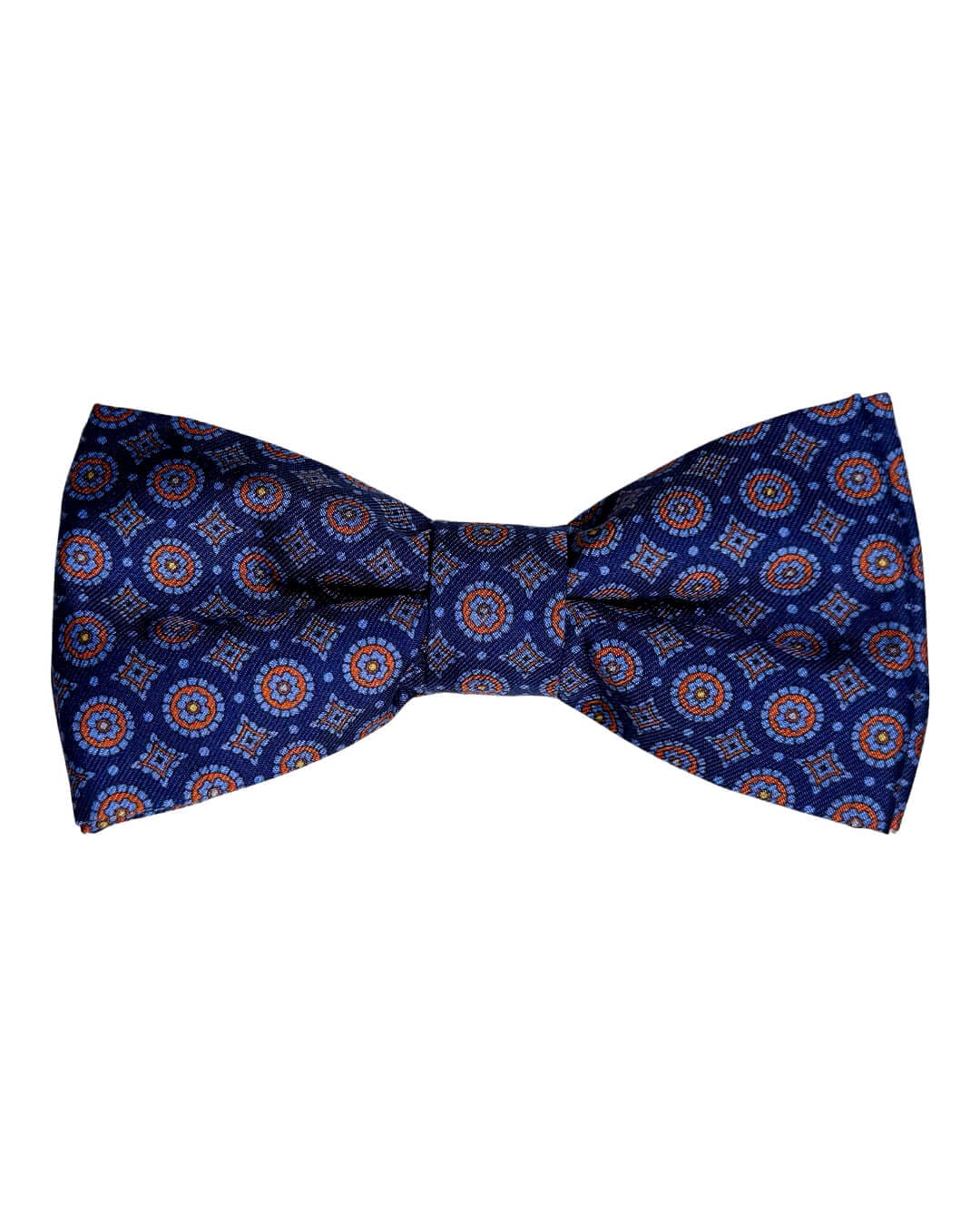 Gagliardi Bowties ONE Gagliardi Navy Medallions Italian Silk Bow Tie