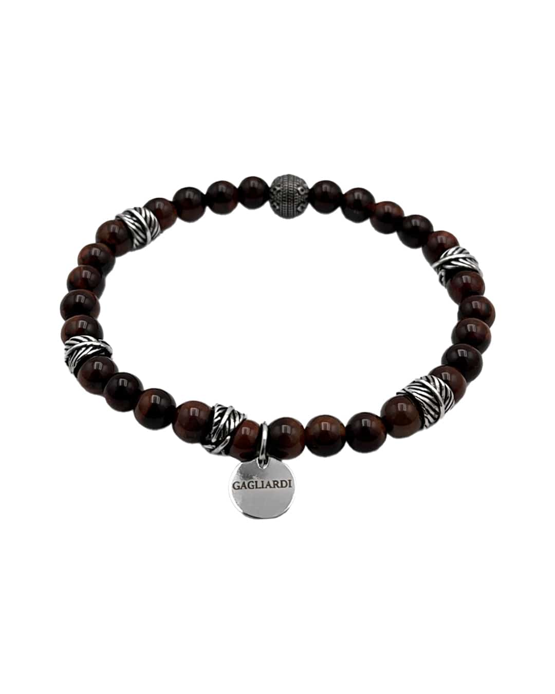 Gagliardi Bracelets Gagliardi Brown Bracelet Gemstone & Stainless Steel