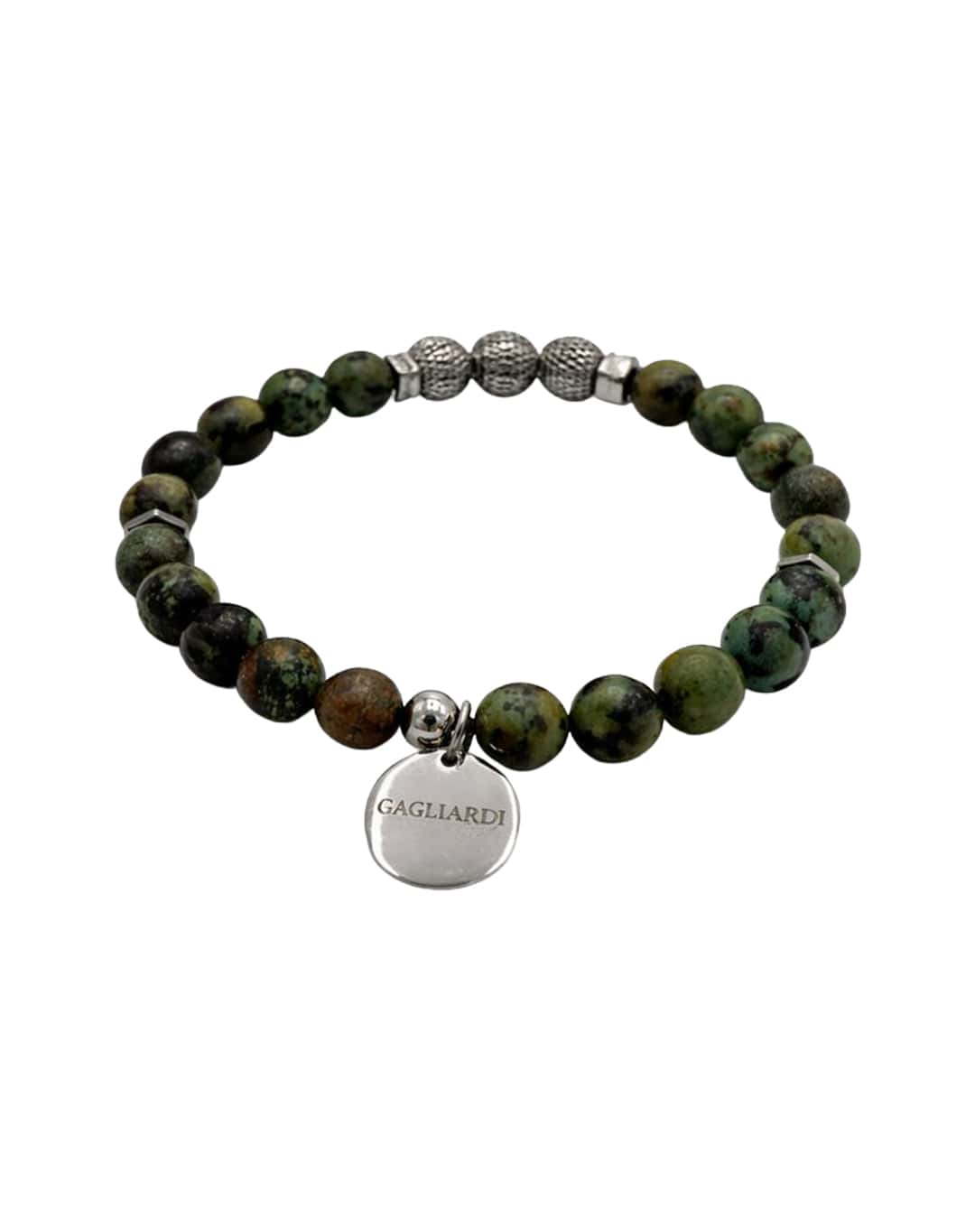 Gagliardi Bracelets Gagliardi Green Bracelet Gemstone & Stainless Steel