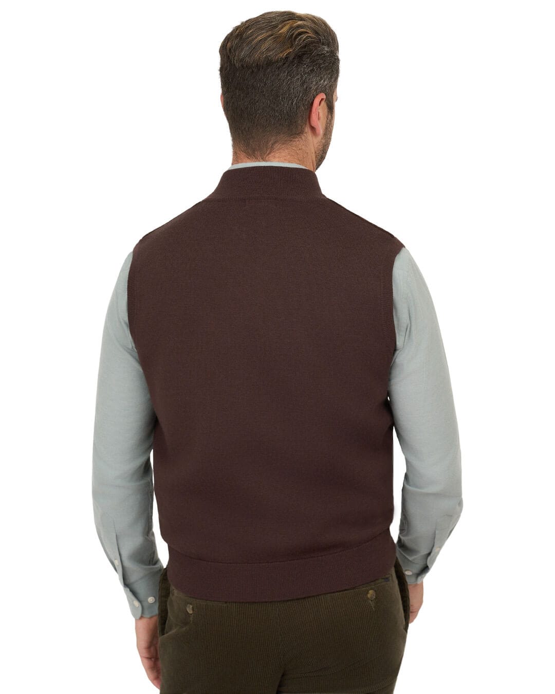 Gagliardi Gilets Gagliardi Brown Gilet Hybrid Knit & Faux Suede
