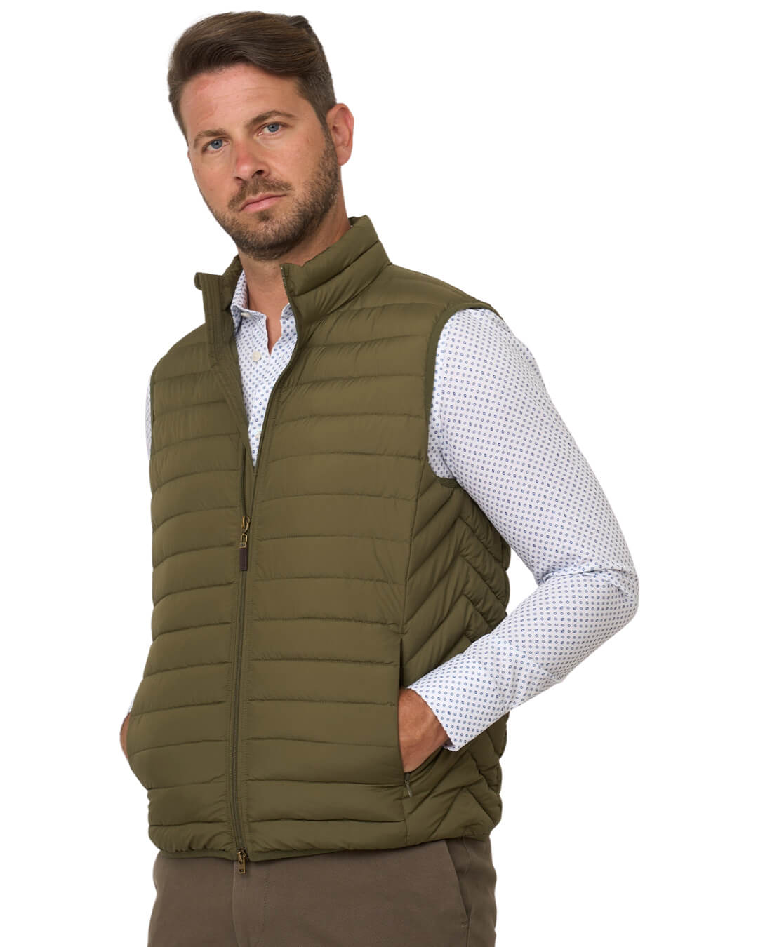 Gagliardi Gilets Gagliardi Green Wadded Gilet