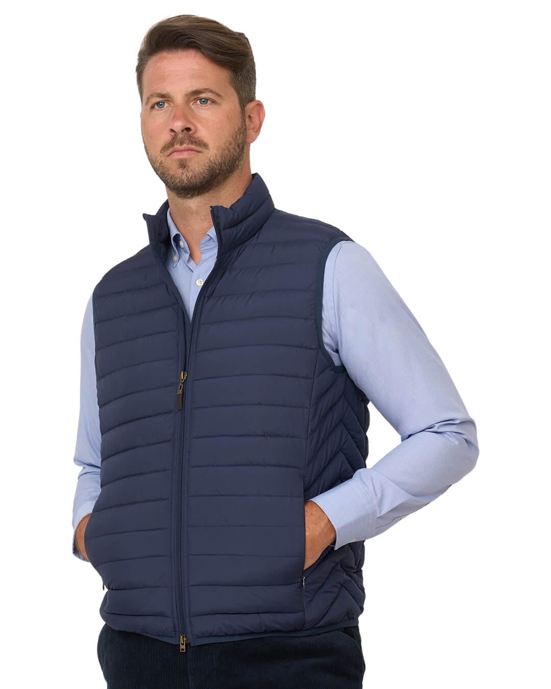 Gagliardi Gilets Gagliardi Navy Wadded Gilet