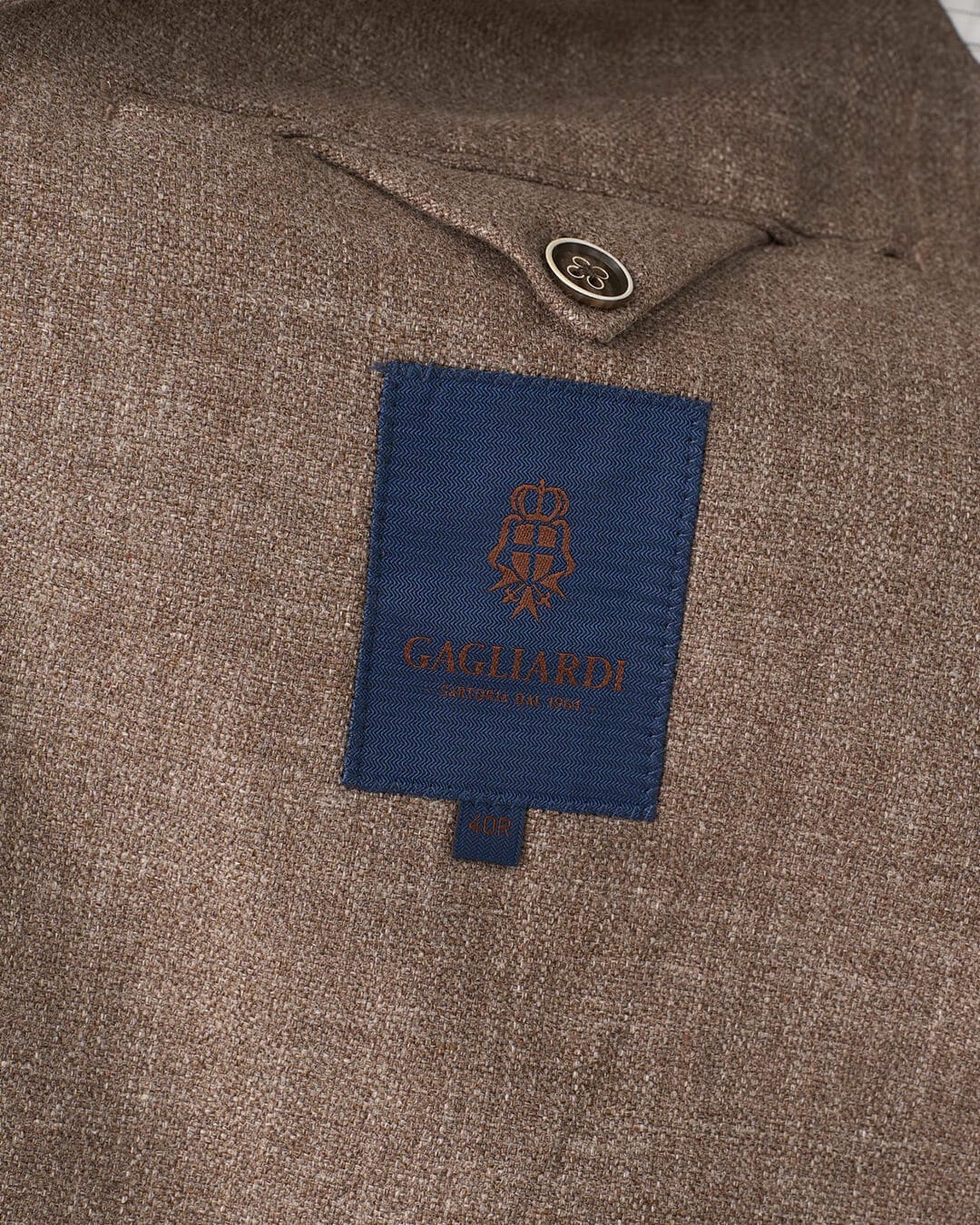 Gagliardi Jackets Gagliardi Brown Jacket Cotton Blend