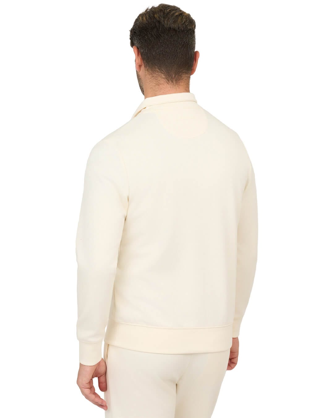 Gagliardi Jumpers Gagliardi Ivory Sweatshirt Half Zip Interlock