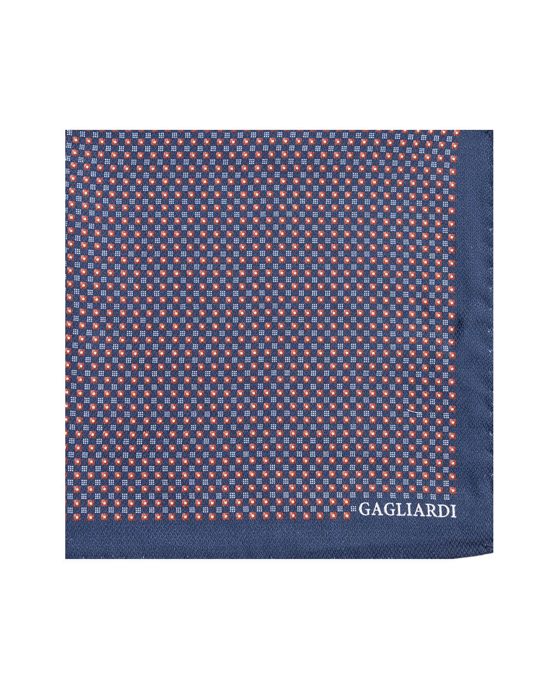Gagliardi Pocket Squares ONE Gagliardi Blue Box Print Italian Silk Pocket Square