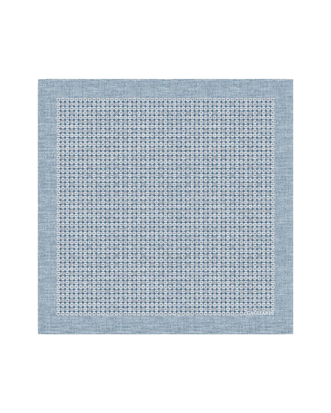 Gagliardi Pocket Squares One Size Gagliardi Blue Pocket Square Italian Silk Shappe Circles