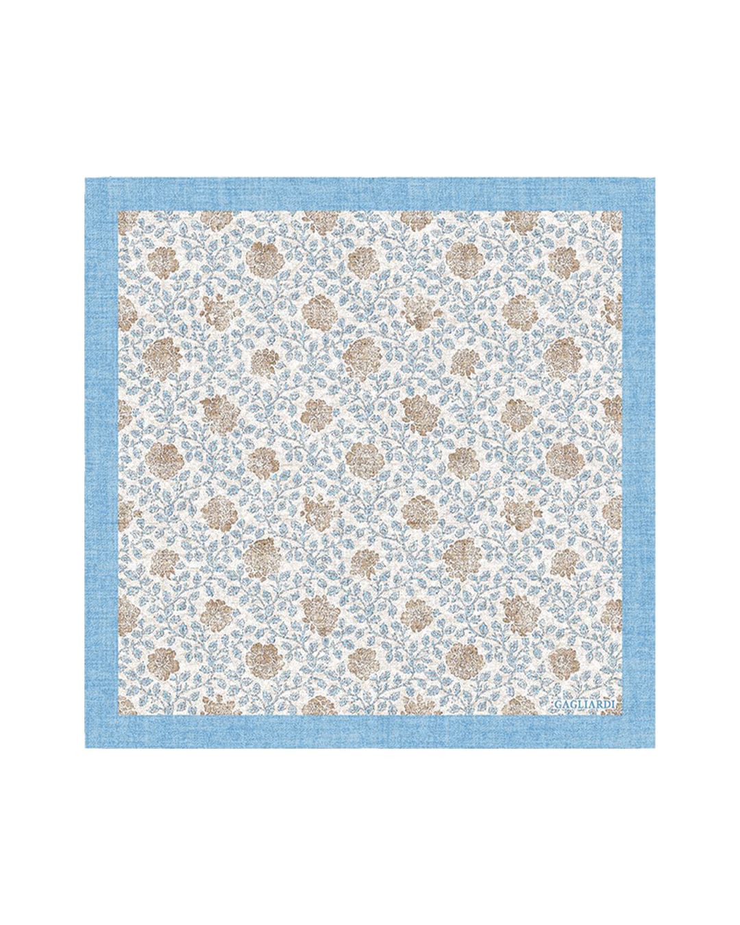 Gagliardi Pocket Squares One Size Gagliardi Cream Pocket Square Italian Silk Shappe Floral