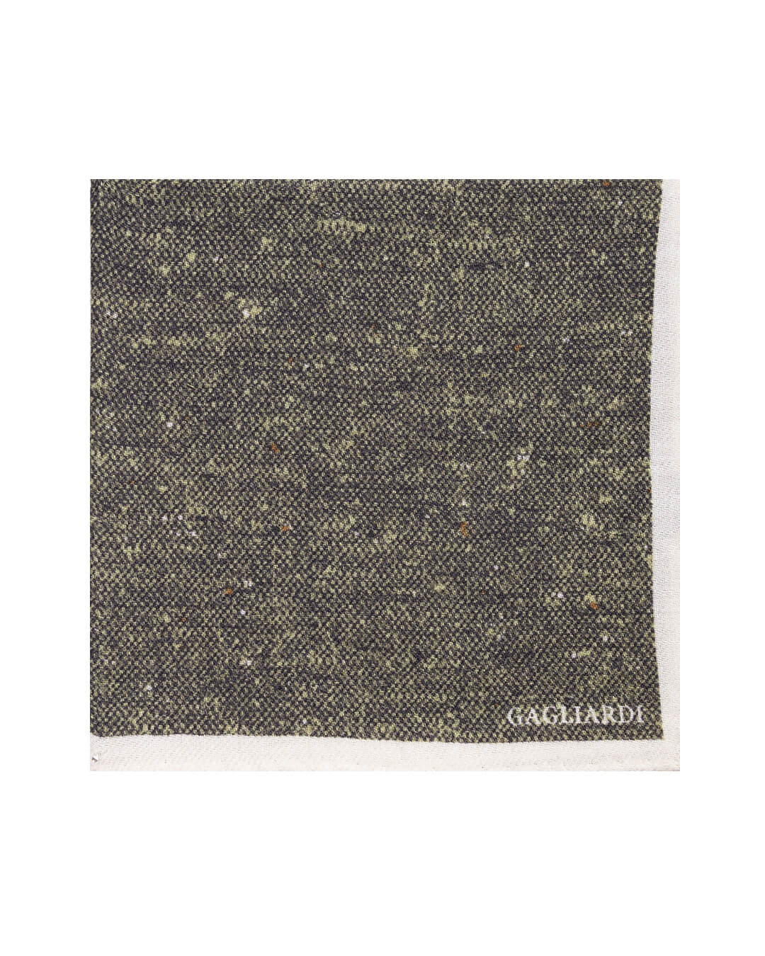 Gagliardi Pocket Squares ONE Gagliardi Green Donegal Print Italian Wool Flannel Pocket Square