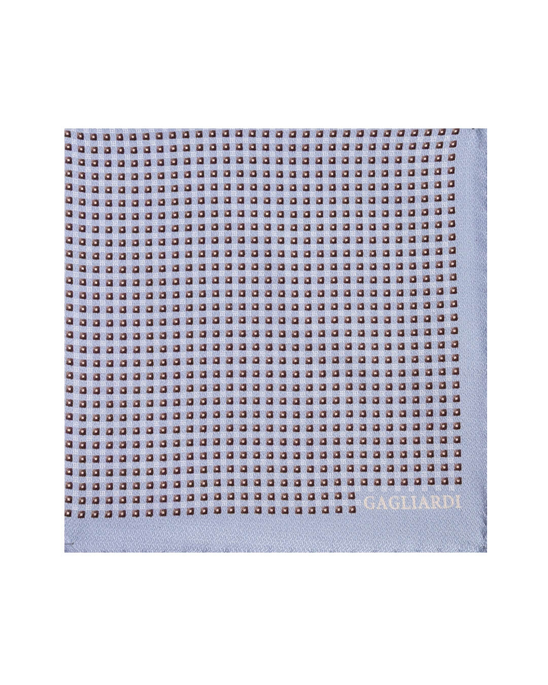 Gagliardi Pocket Squares ONE Gagliardi Grey Box Print Italian Silk Pocket Square