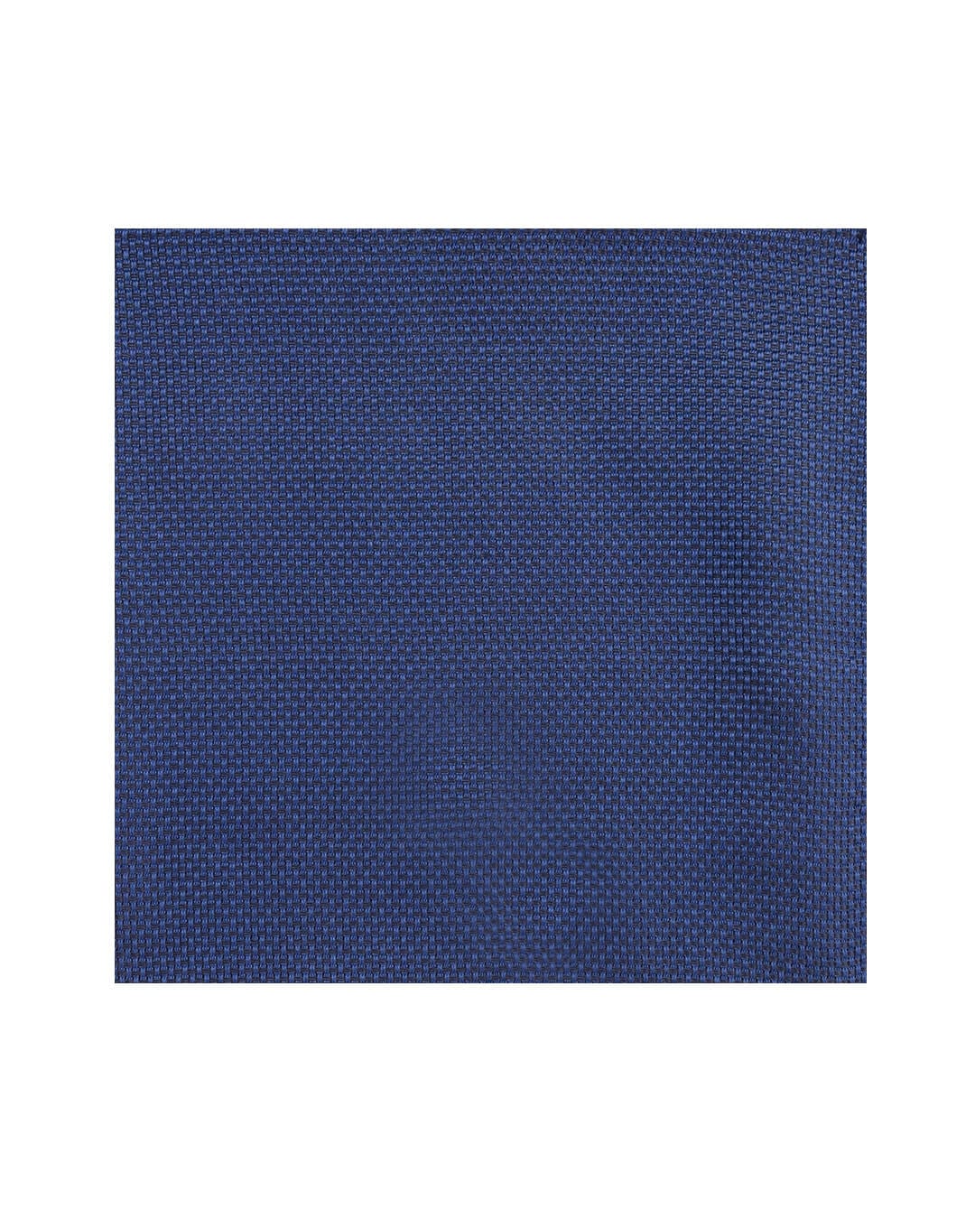 Gagliardi Pocket Squares ONE Gagliardi Navy Basketweave Italian Silk Pocket Square
