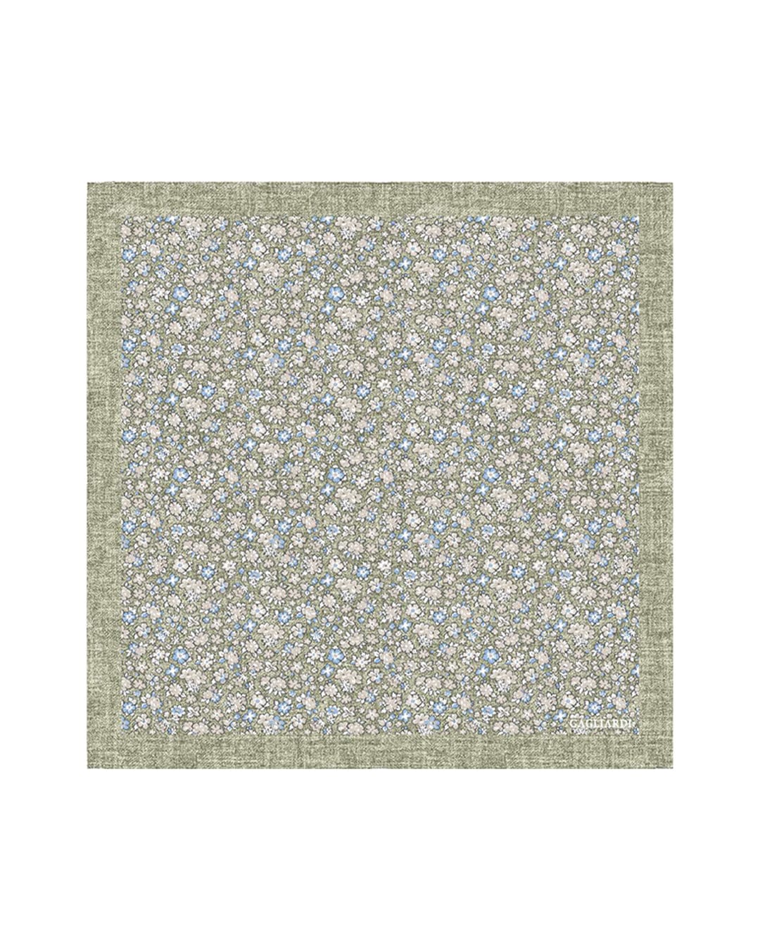 Gagliardi Pocket Squares One Size Gagliardi Olive Pocket Square Italian Silk Shappe Floral