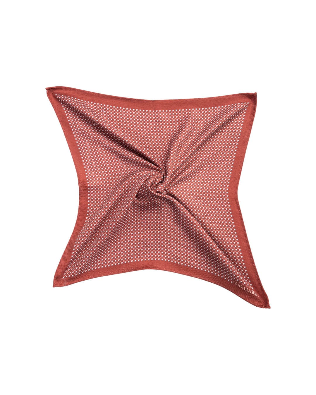 Gagliardi Pocket Squares ONE Gagliardi Orange Box Print Italian Silk Pocket Square