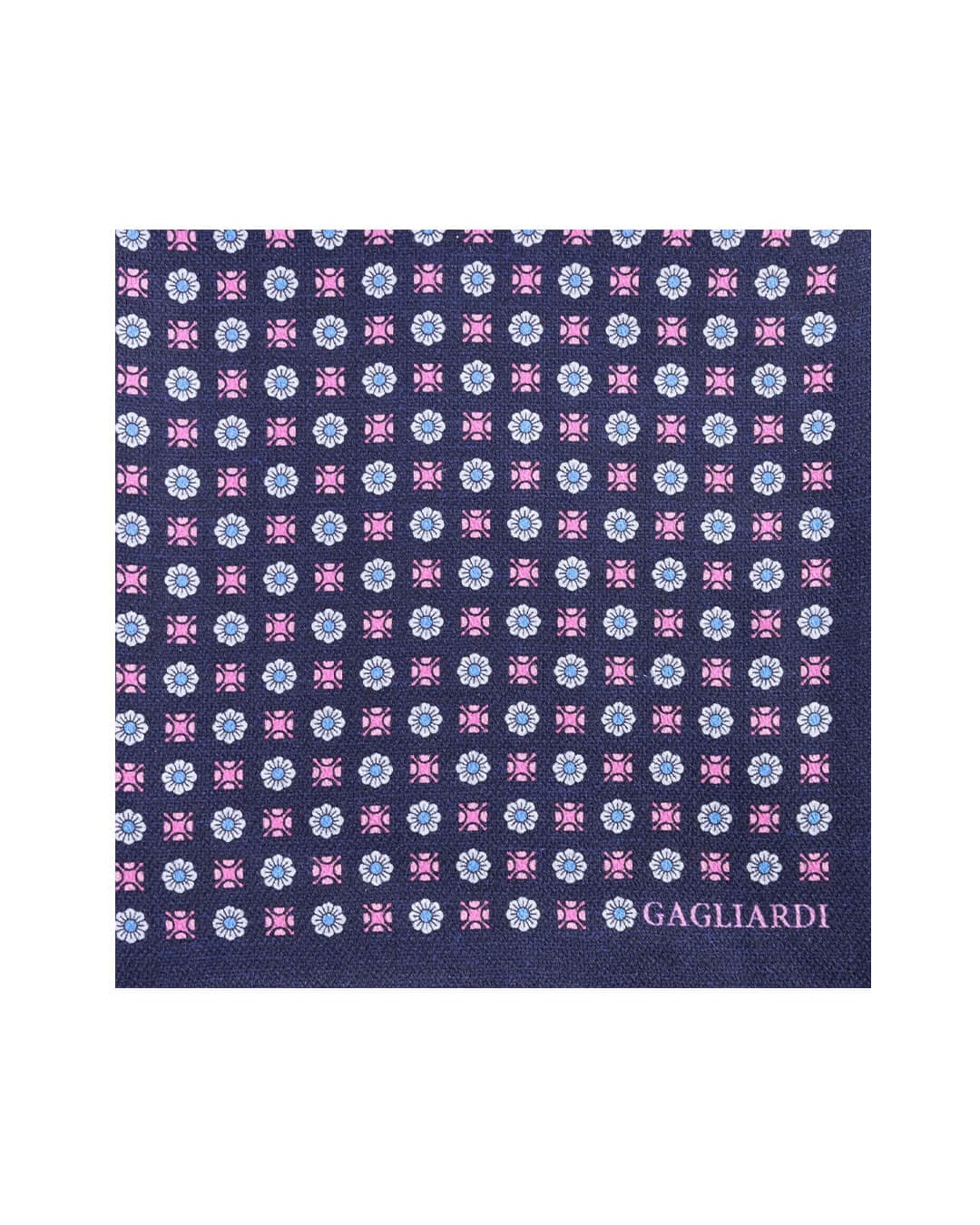Gagliardi Pocket Squares ONE Gagliardi Pink Floral Motif Print Italian Silk Pocket Square