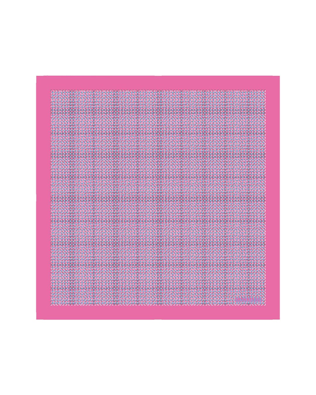 Gagliardi Pocket Squares One Size Gagliardi Pink Pocket Square Italian Silk Printed Diamonds