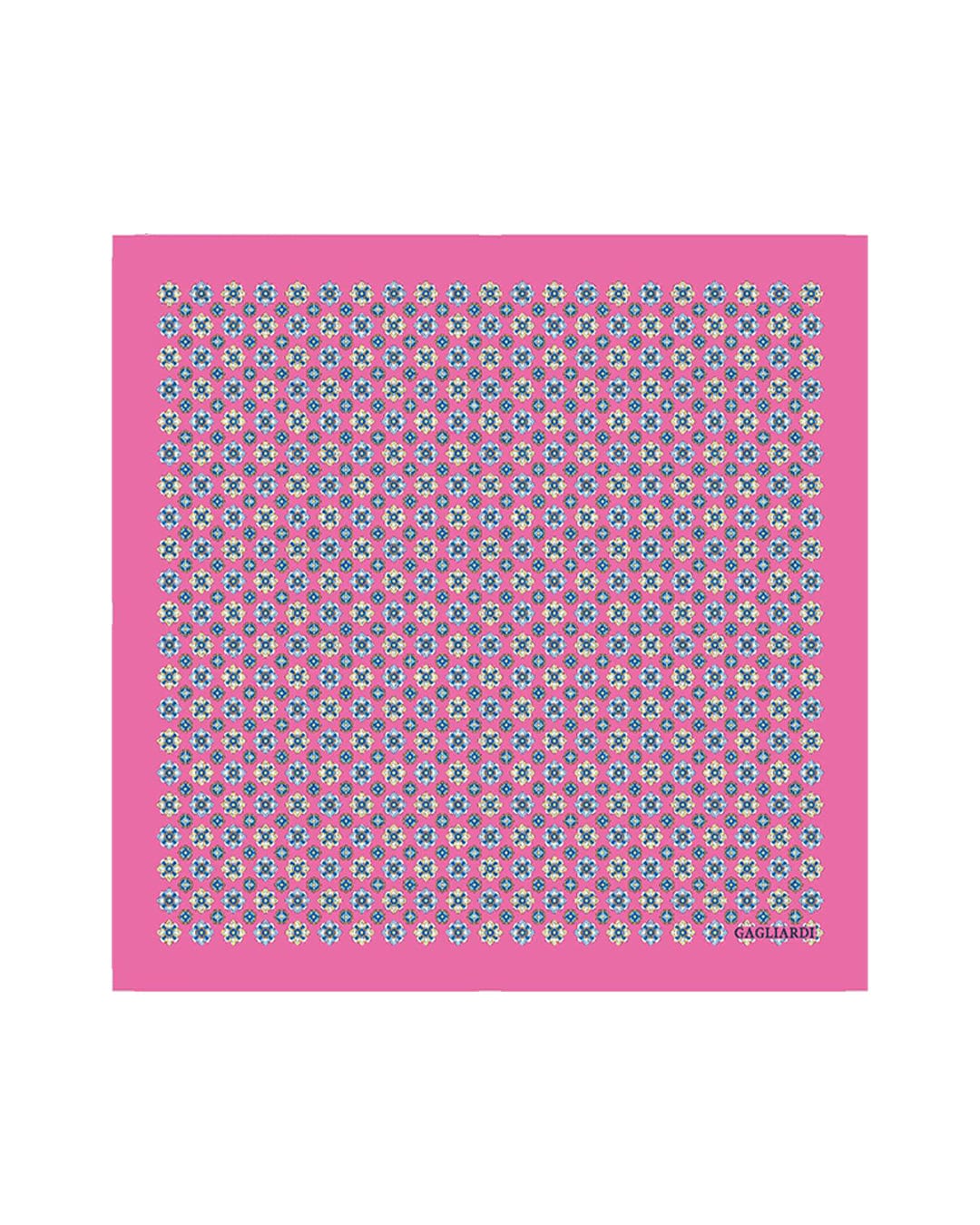 Gagliardi Pocket Squares One Size Gagliardi Pink Pocket Square Italian Silk Printed Medallions