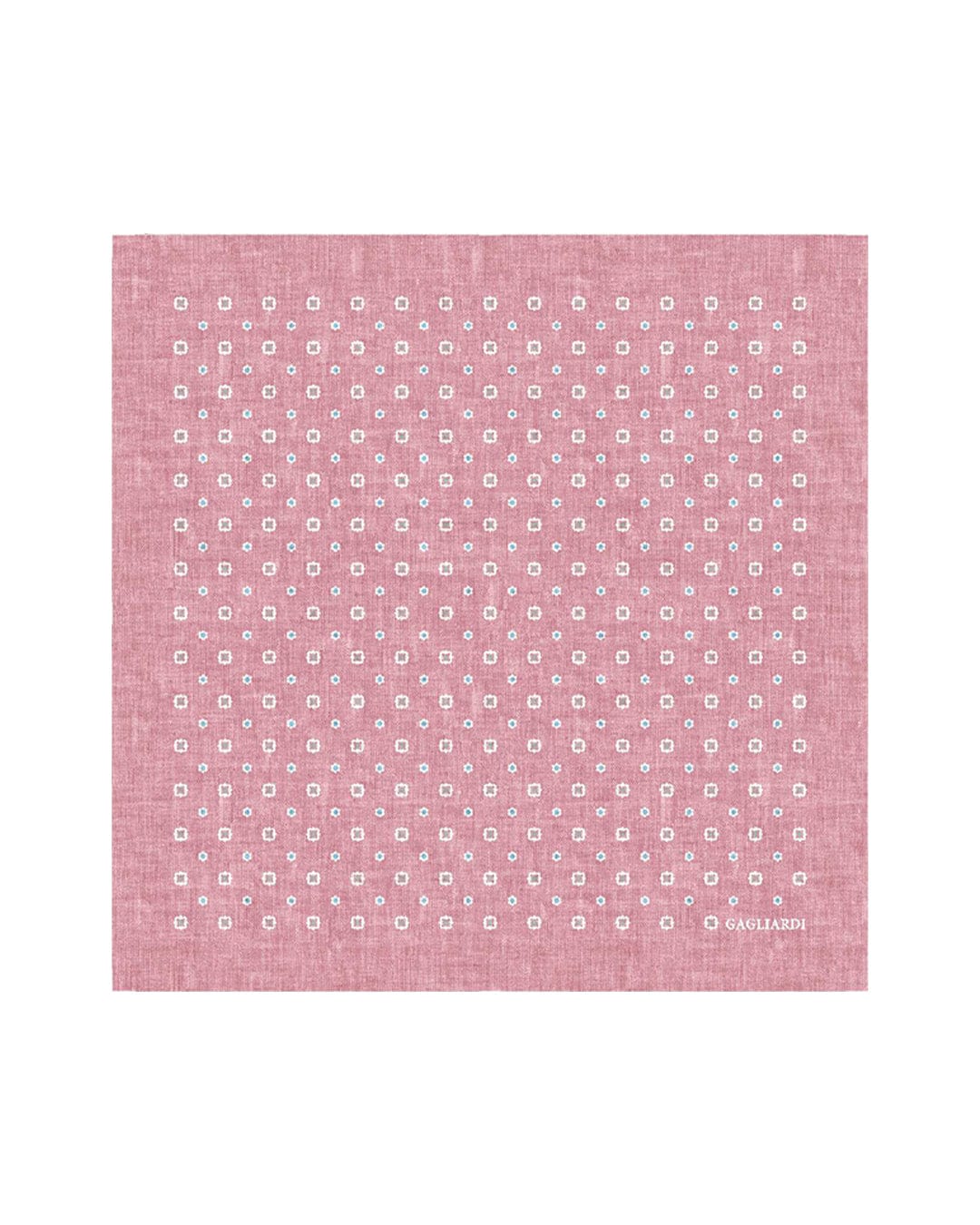 Gagliardi Pocket Squares One Size Gagliardi Pink Pocket Square Italian Silk Shappe Box & Flower