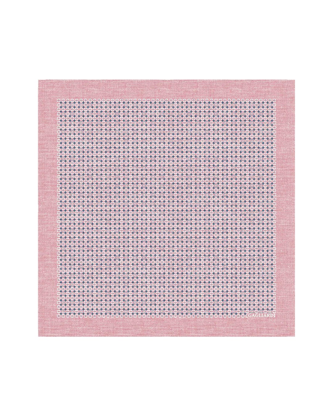Gagliardi Pocket Squares One Size Gagliardi Pink Pocket Square Italian Silk Shappe Circles