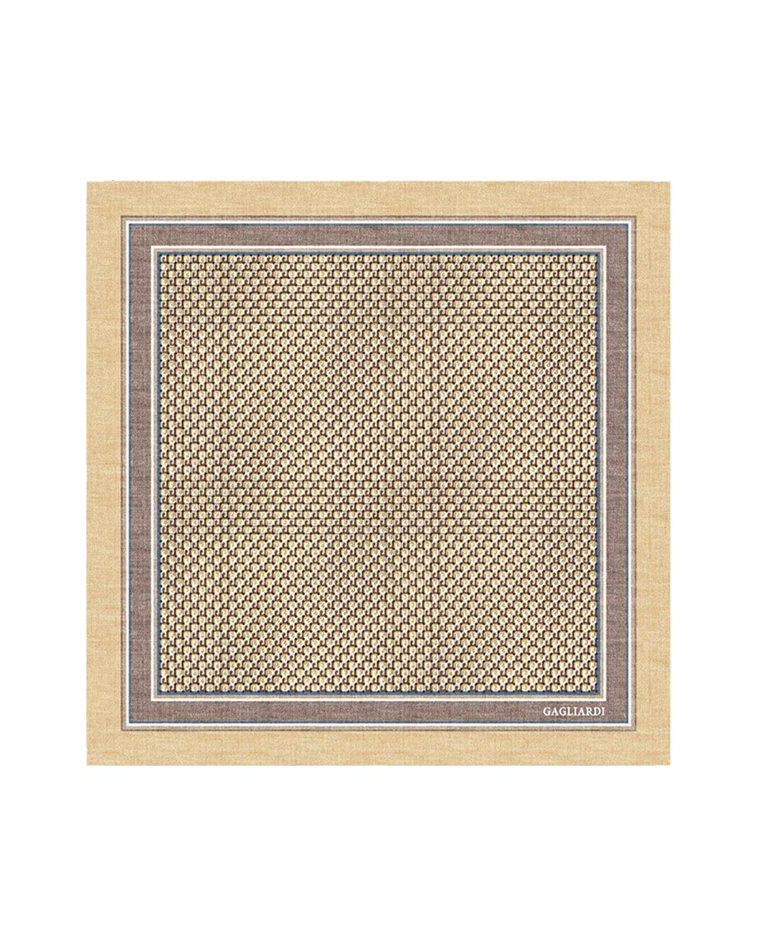 Gagliardi Pocket Squares One Size Gagliardi Yellow Pocket Square Italian Silk Shappe Geo