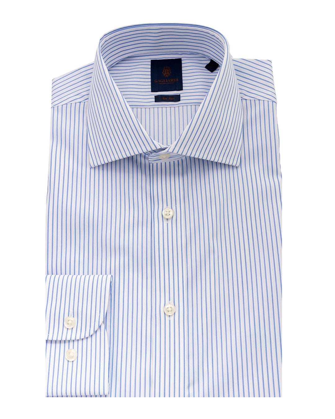 Gagliardi Shirts Gagliardi Blue Stripe Non-iron Shirt