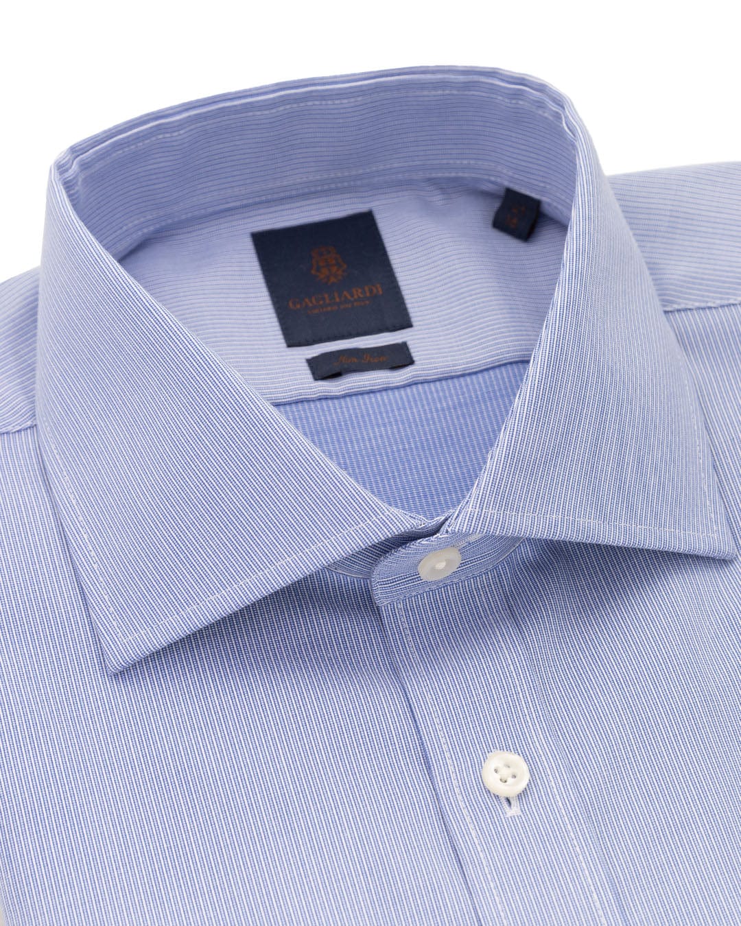 Gagliardi Shirts Gagliardi Blue Textured Stripe Non-iron Shirt