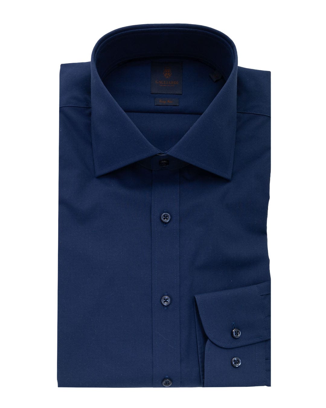 Gagliardi Shirts Gagliardi Navy Poplin Easy-iron Shirt