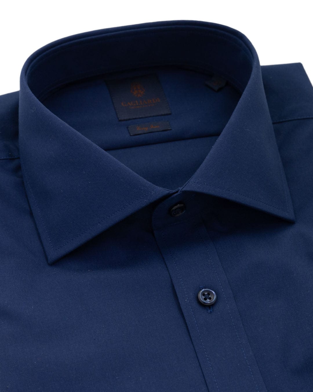 Gagliardi Shirts Gagliardi Navy Poplin Easy-iron Shirt