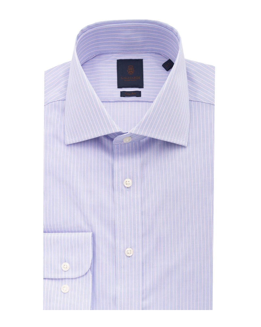 Gagliardi Shirts Gagliardi Pink Feather Stripe Easy-iron Shirt