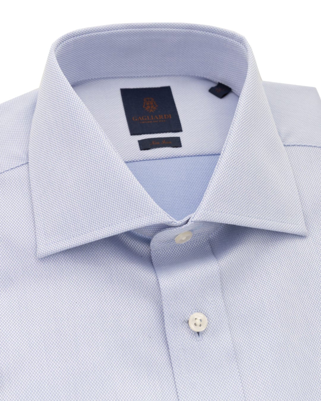 Gagliardi Shirts Gagliardi Sky And Diamond Weave Non-iron Shirt